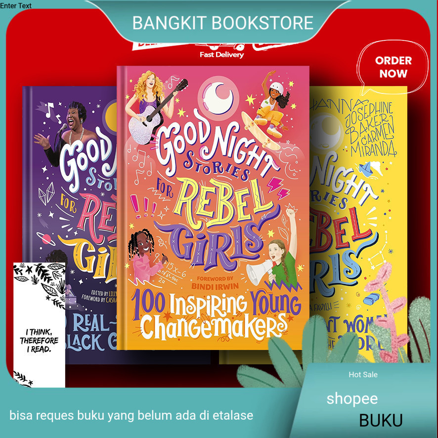 bukuGood Night Stories for Rebel Girls -  Elena Favilli (4 book series) (English)