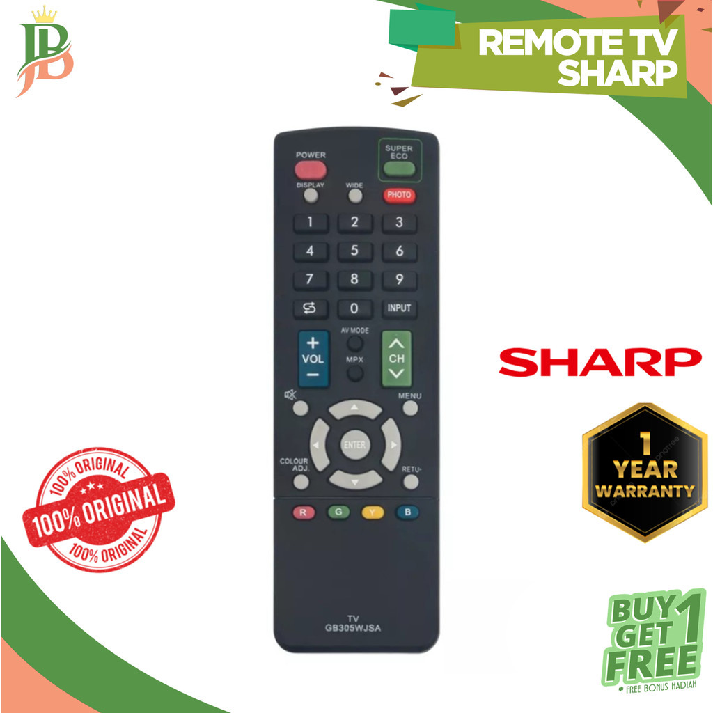 Remote SHARP TV LED LCD Remot TV SHARP Tabung Original SHARP STANDARD JB1
