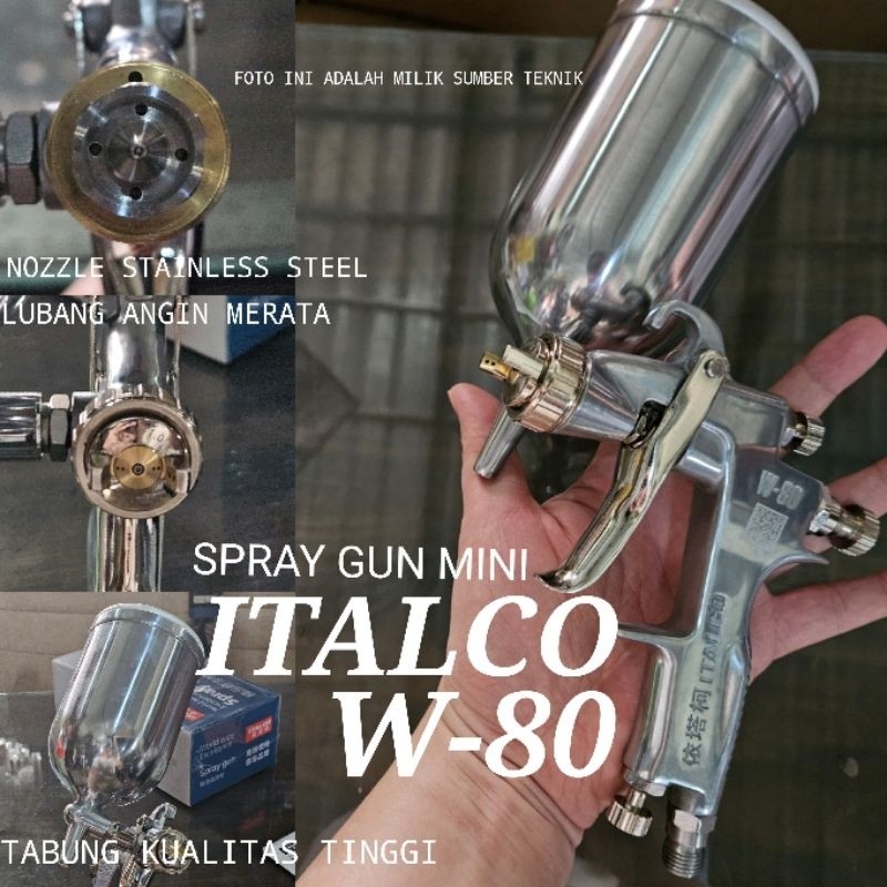 Spray Gun Mini W80 ITALCO 400ml Nozzle 1.0mm