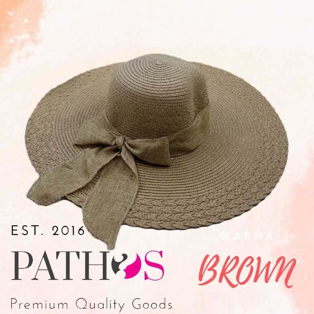 Topi Pantai Liburan Wanita MARWAH Import Dewasa