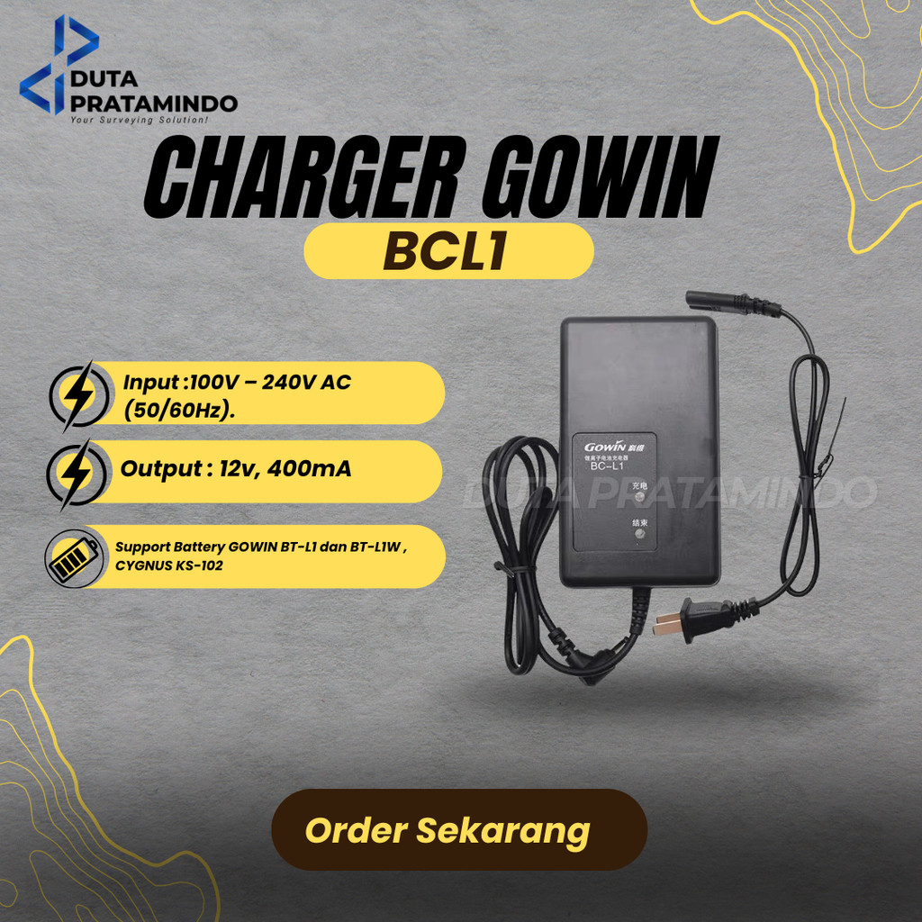 Charger GOWIN BC - L1 untuk Battery Total Station GOWIN TKS 202