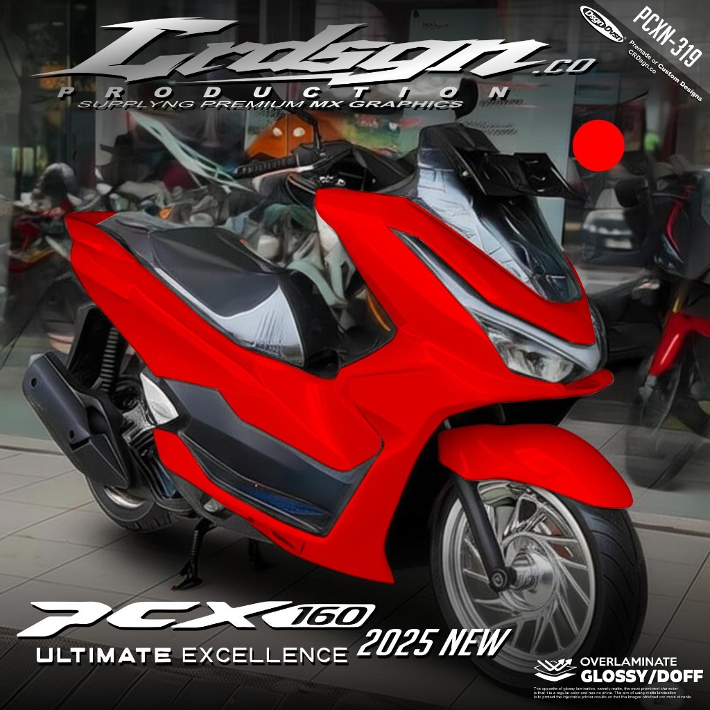 Decal Stiker HONDA PCX 160 Polos Full Body 2025 Decal PCX 160 NEW Warna Polos