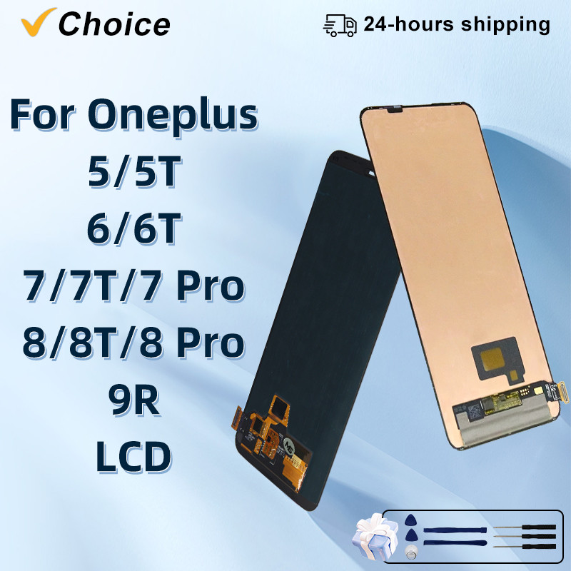 OICE SUPER AMOLED LCD  For OnePlus 5 5T 6 6T LCD splay Tou Screen gitizer For OnePlus 7T 7 Pro 8T 9R