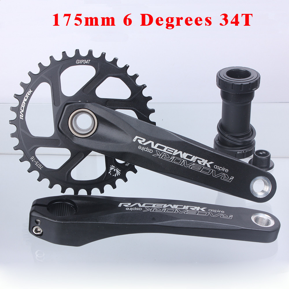 RACEWORK MTB Crankset 170/175mm Mountain Bike Crank Narrow Wide Chainring 32/34/36/38T 11/12S Bicycl