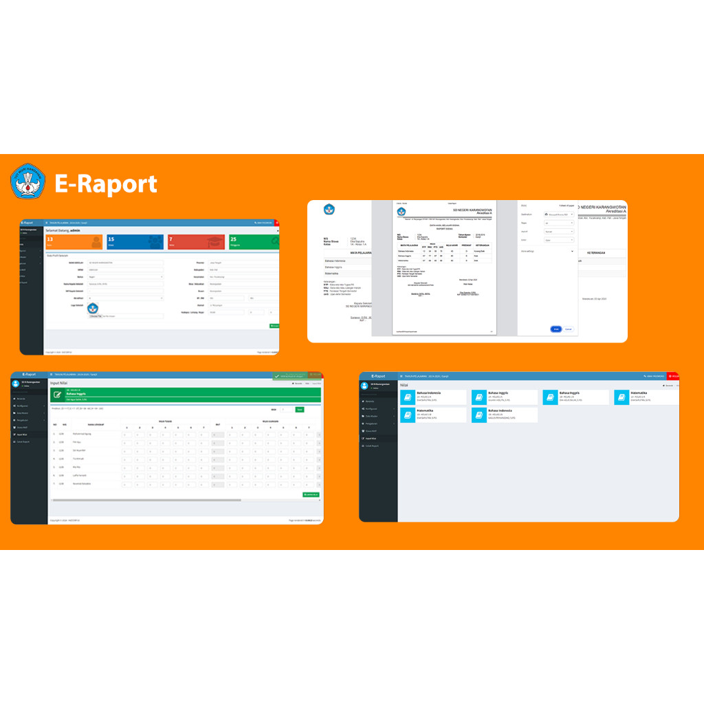 E-Raport Source Code Aplikasi Raport Sekolah Online / Offline