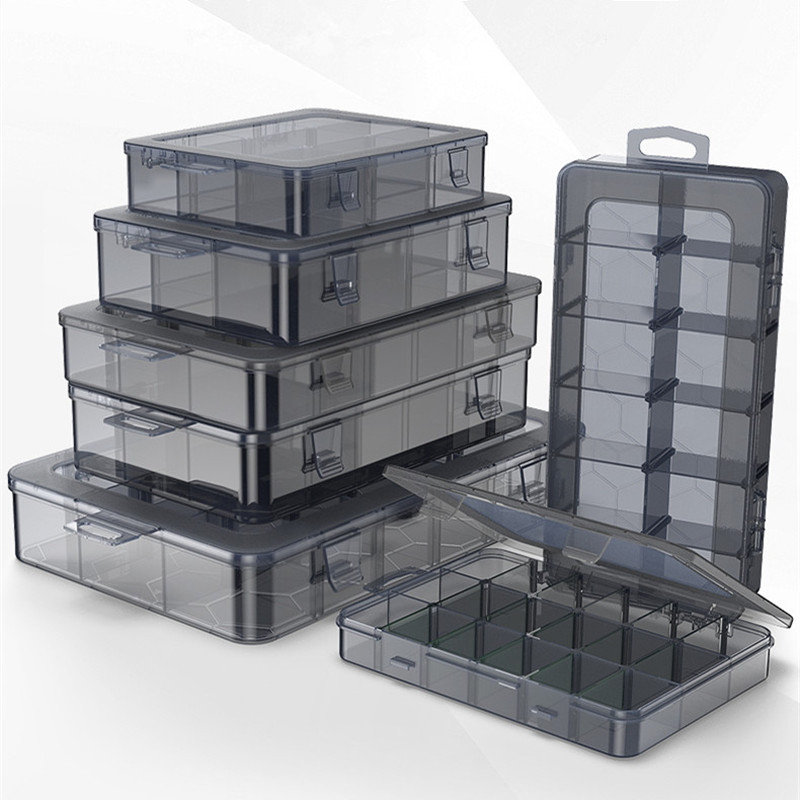 Organizer 9-24 Grids Adjustable Storage Container  Compartment Plastic Storage Box Component Screw H
