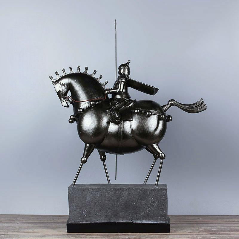 Pajangan Rumah Tentara Berkuda Modern Figure / Soldier Stallion Horse Decorative EB Home 5408
