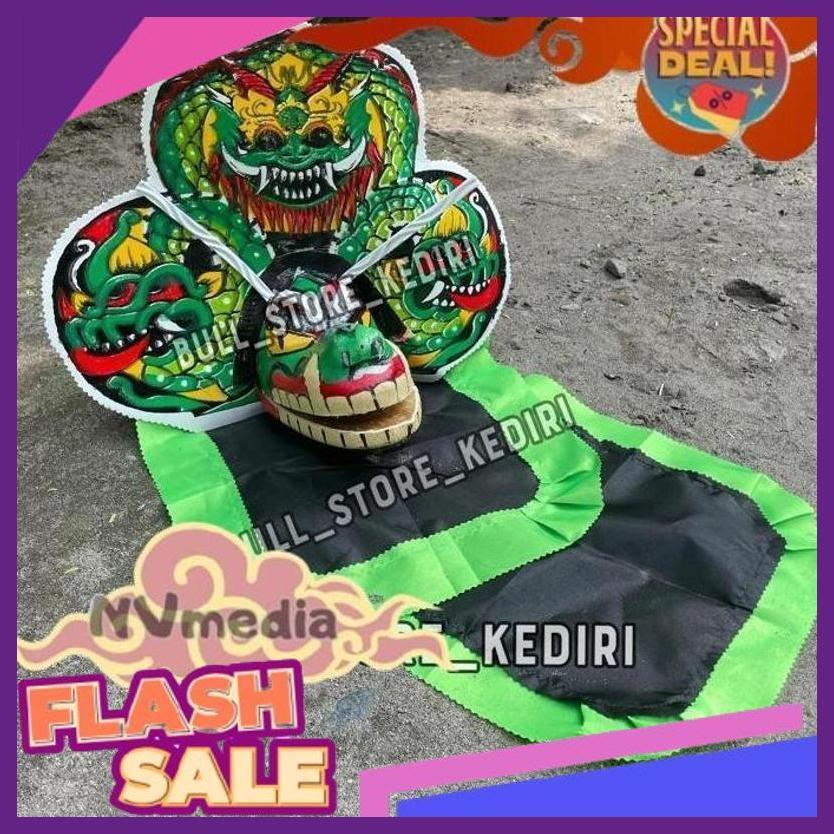 KERAJINAN Smile Today Asli Bagus Barongan Anak Devil Spons Monster Hijau Free Kemul Nv Opt-12