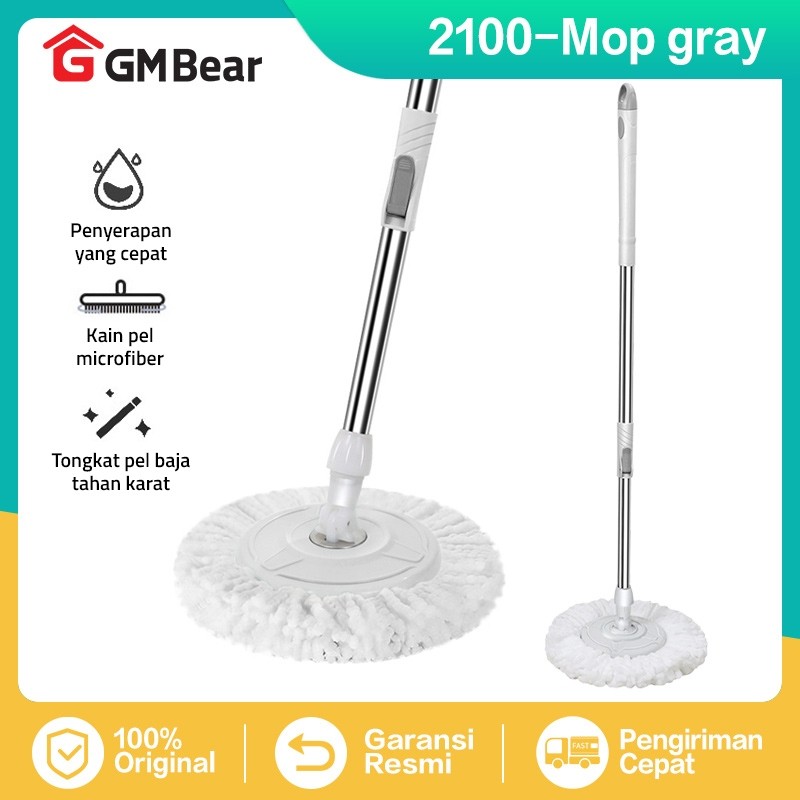 GM Bear Gagang Pel Mop Putar 2100 - Tongkat Pel Lantai Putar Kain Pel Lantai