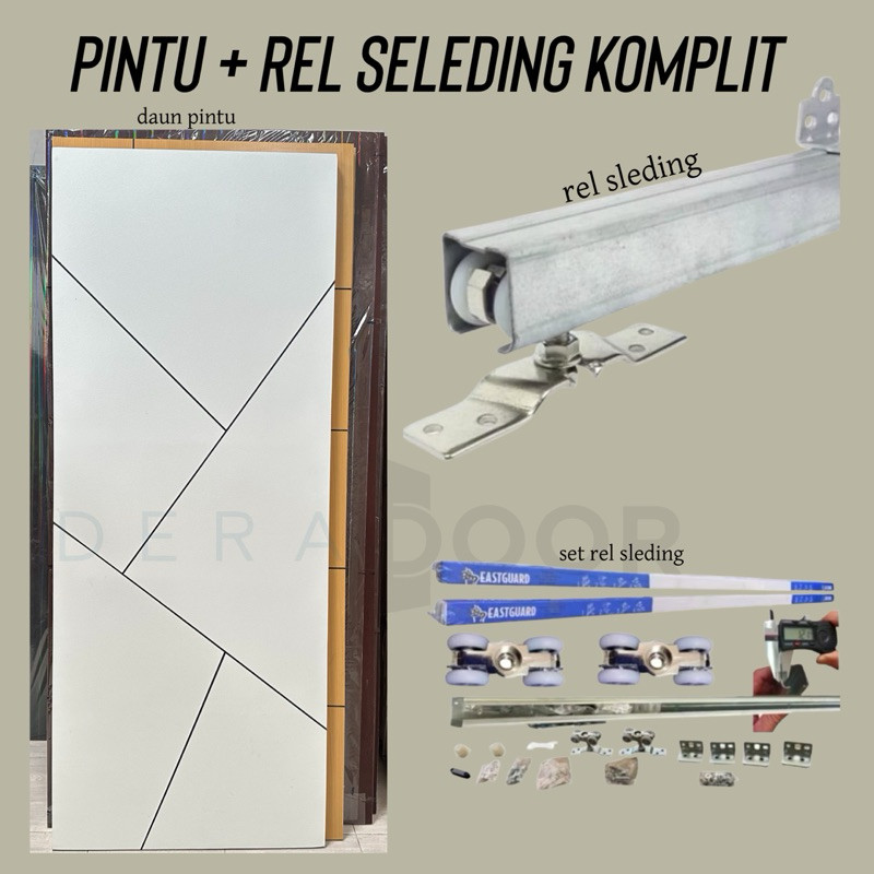 READY PINTU PLUS SET REL SLEDING LENGKAP / PINTU DAN REL SLEDIBG / PINTU SLEDING / PINTU GESER