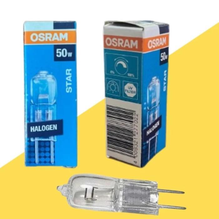Lampu Halogen Kacang Osram 12v 50w Cahaya Kuning Pijar(Harga Perpcs)