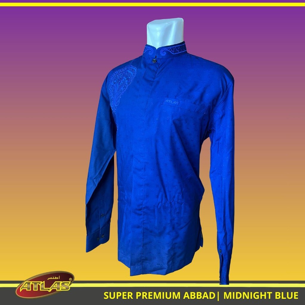Harava Daily Fashion - Baju Koko / Baju Muslim ATLAS Super Premium ABBAD Bordir Lengan Panjang Styli