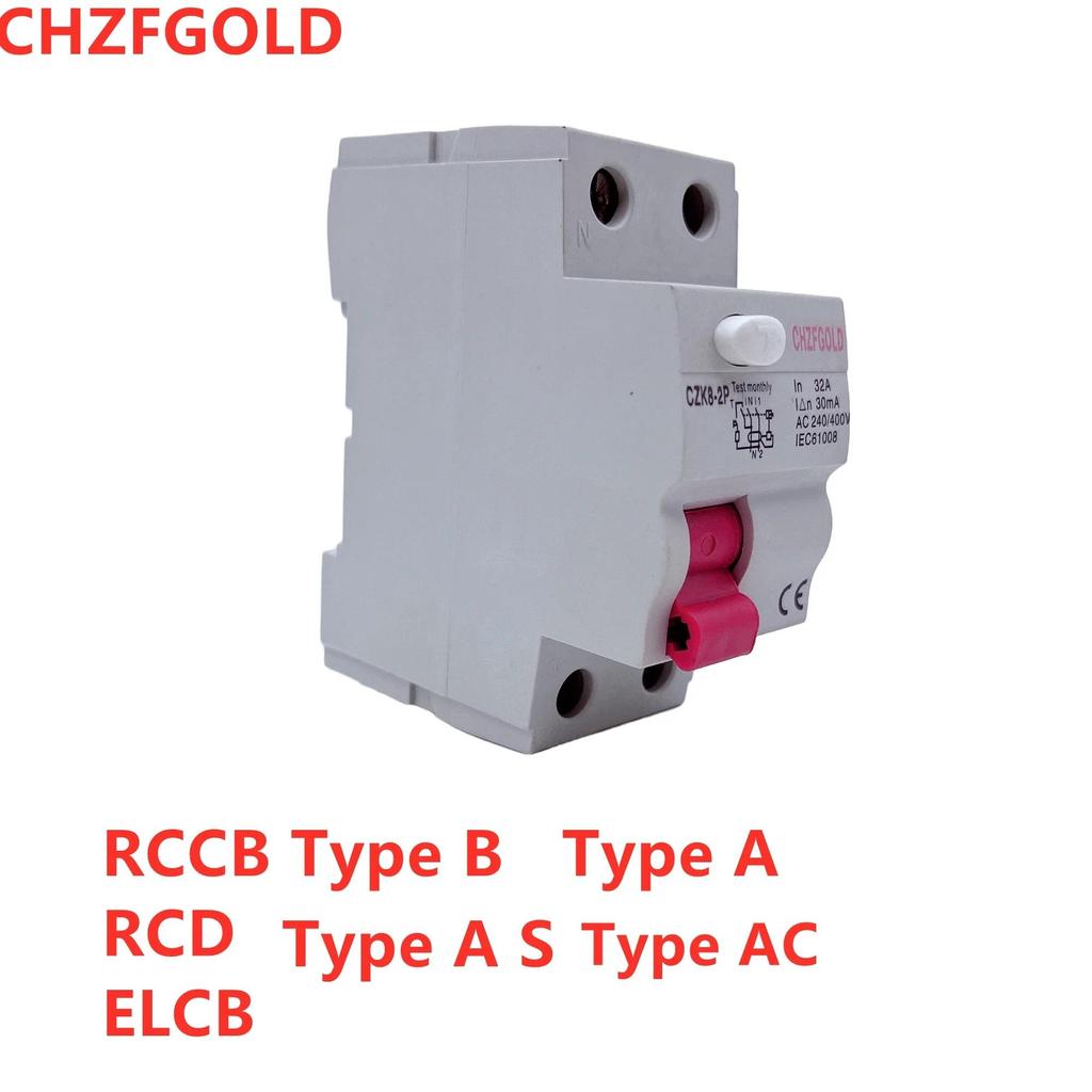 RCD ID Solar System Type B RCCB 2P 63A 10 30 100 300ma 25A 32A 40A 63A 100A  ELCB Residual Current S