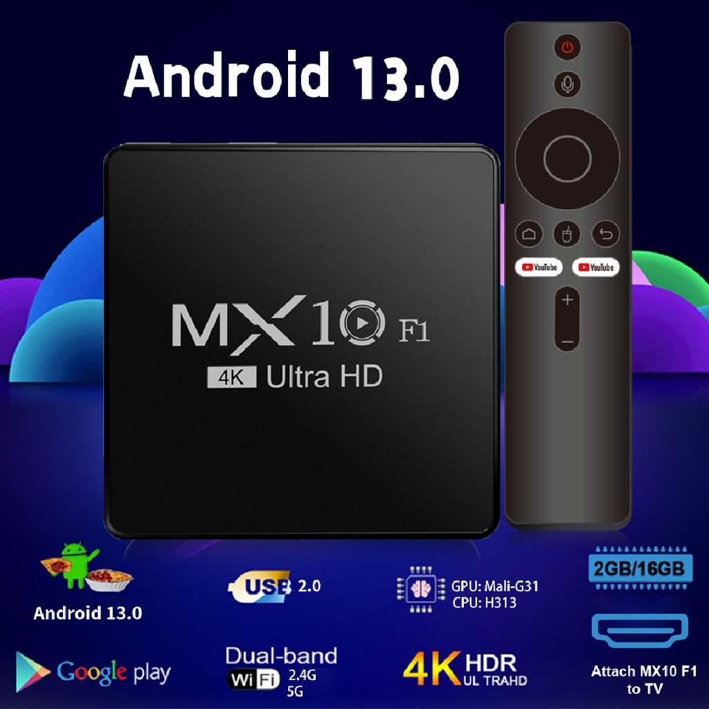 android tv box decoder 2024 4k android 13 mx10 f1 gital wholesale onn certificado smart android tv b
