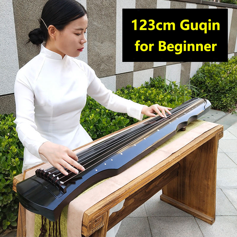 Fuxi Guqin 7 Strings Paulownia Wood Guqin Instrument Black Brown Handmade Guzheng Beginner Tradition