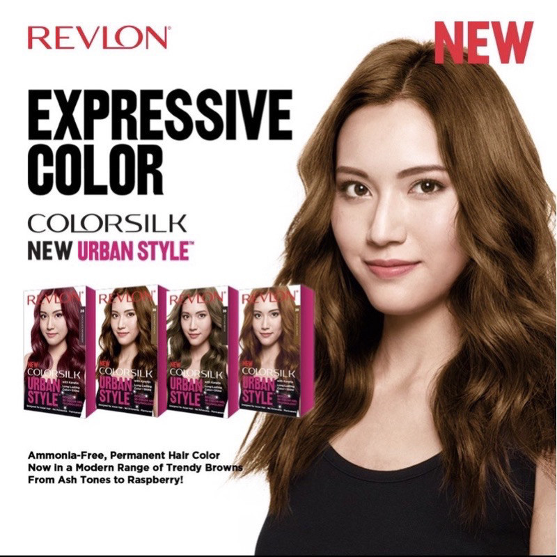 REVLON Colorsilk Hair Color Ammonia-Free Urban Style / Cat Rambut