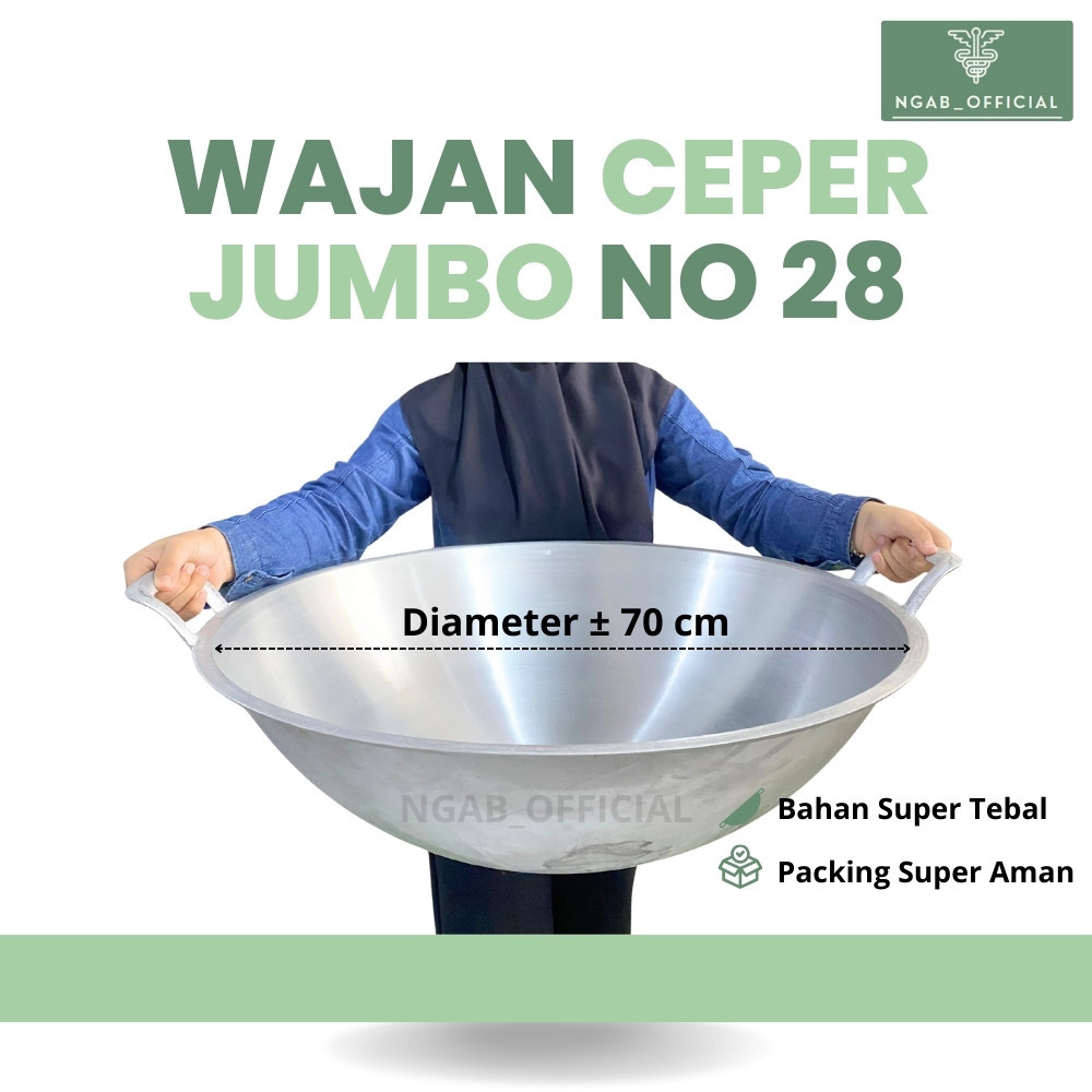 Ngab_Official - wajan penggorengan ceper besar super jumbo anti lengket no 28