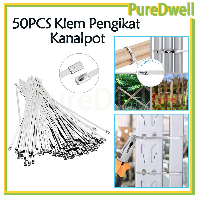 50PCS stainless cable ties/kabel ties lebar 4,6mm stainless/pcs kabel ties stainless steel.