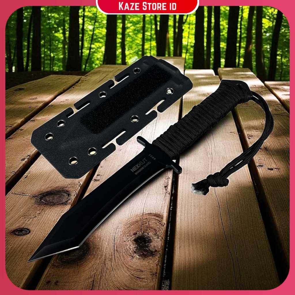 NEXKUT Pisau Survival EDC Tactical Combat Dagger with Kydex Holster - SG00