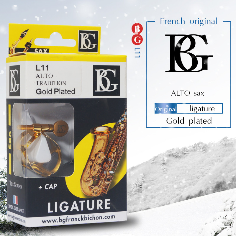 French BG Metal ligature Clarinet Eb Alto Baritone Bb Tenor SAX Gold plated Rose Gold Lacquer Gold L