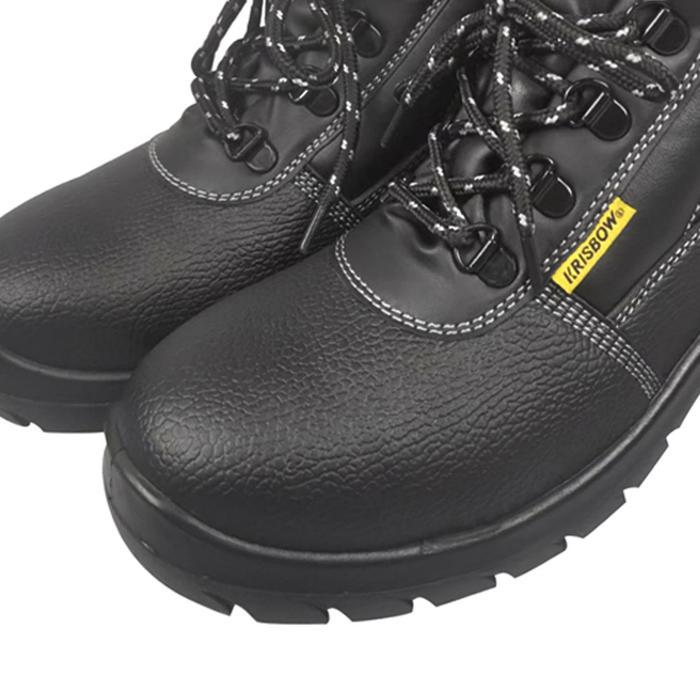 AZKO Krisbow Ukuran 40 Argon Sepatu Pengaman 6 Inci - Hitam Sepatu Kerja Safety Shoes Boot Pria Boot