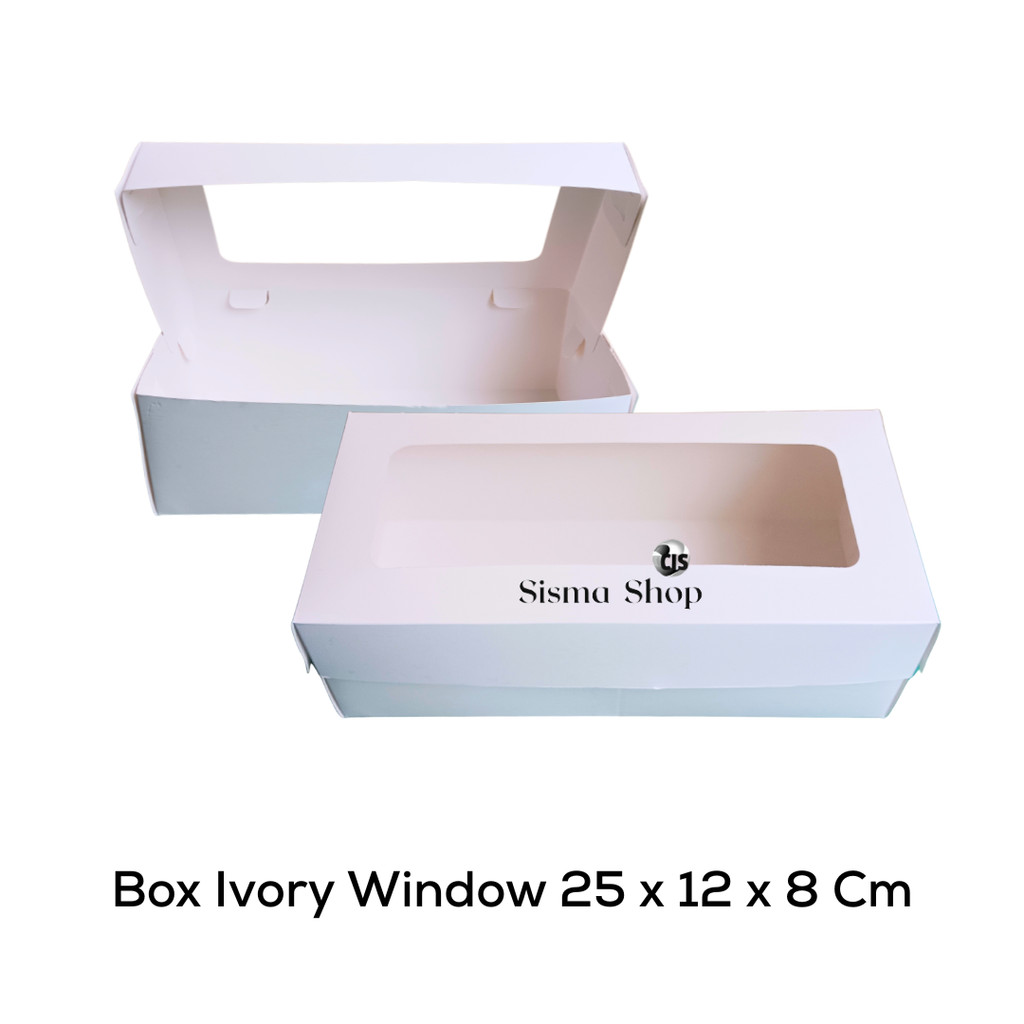 Box Ivori Window 25 X 12 X 8 / Box Ivory Putih Jendela 25X12X8 Cm