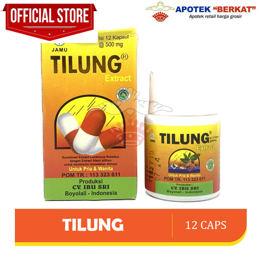 [APOTEK BERKAT] Tilung Kapsul Obat Tipes | Tifus | Demam 1 Botol isi 12 Kapsul