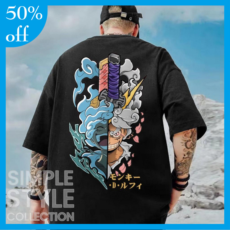 KAOS DISTRO HITAM JEPANG | BAJU KAOS PRIA WANITA | KAOS JEPANG LUFFY PEDANG A67| DISTRO KAOS PRIA WA