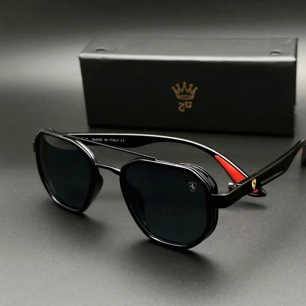 Kacamata Rayban Premium Ferrari Kacamata Hitam Pria Lensa Polarized Anti UV400 Adem Tidak Silau