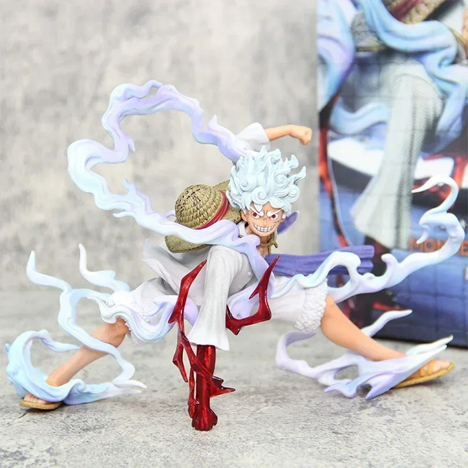 One Piece King Luffy Sun God Nika Luffy Squatting Second Class Fruit Awakening White Hair Luffy Anim