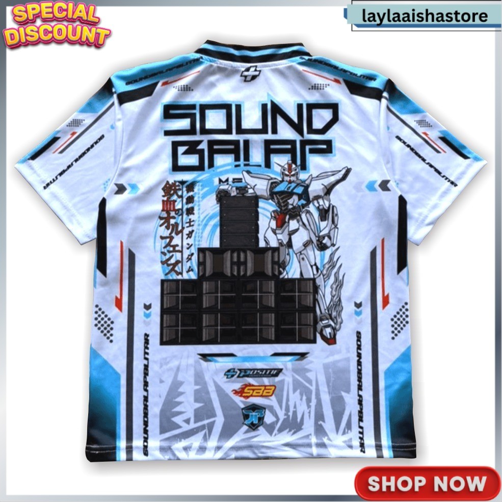 TERLARIS Positif Merch Baju Kaos Jersey Sound System Microcool Premium Sound Balap Robot LLS
