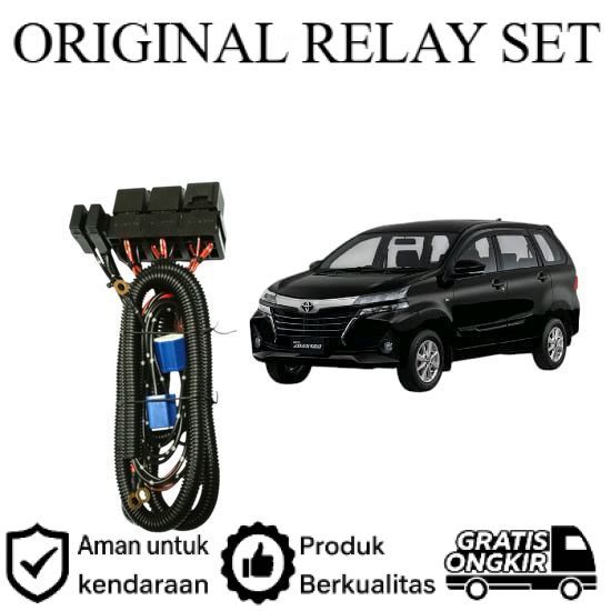 ORIGINAL Relay Set Lampu Utama LED H4  Mobil Toyota Grand New Avanza Lie Cheng