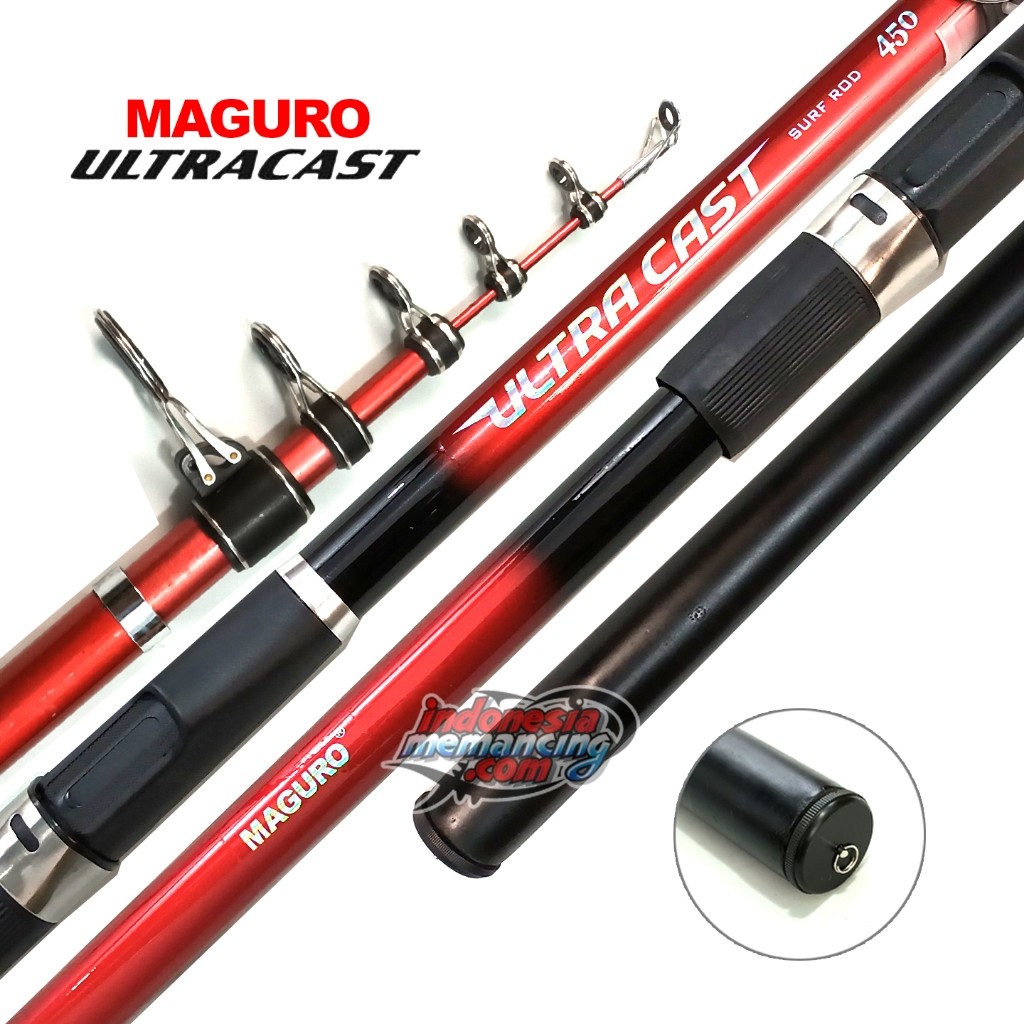 Joran MAGURO ULTRA CAST | 270 s/d 450 | Antena | Teleskopik | Surf ROD | Laut IM Plaza