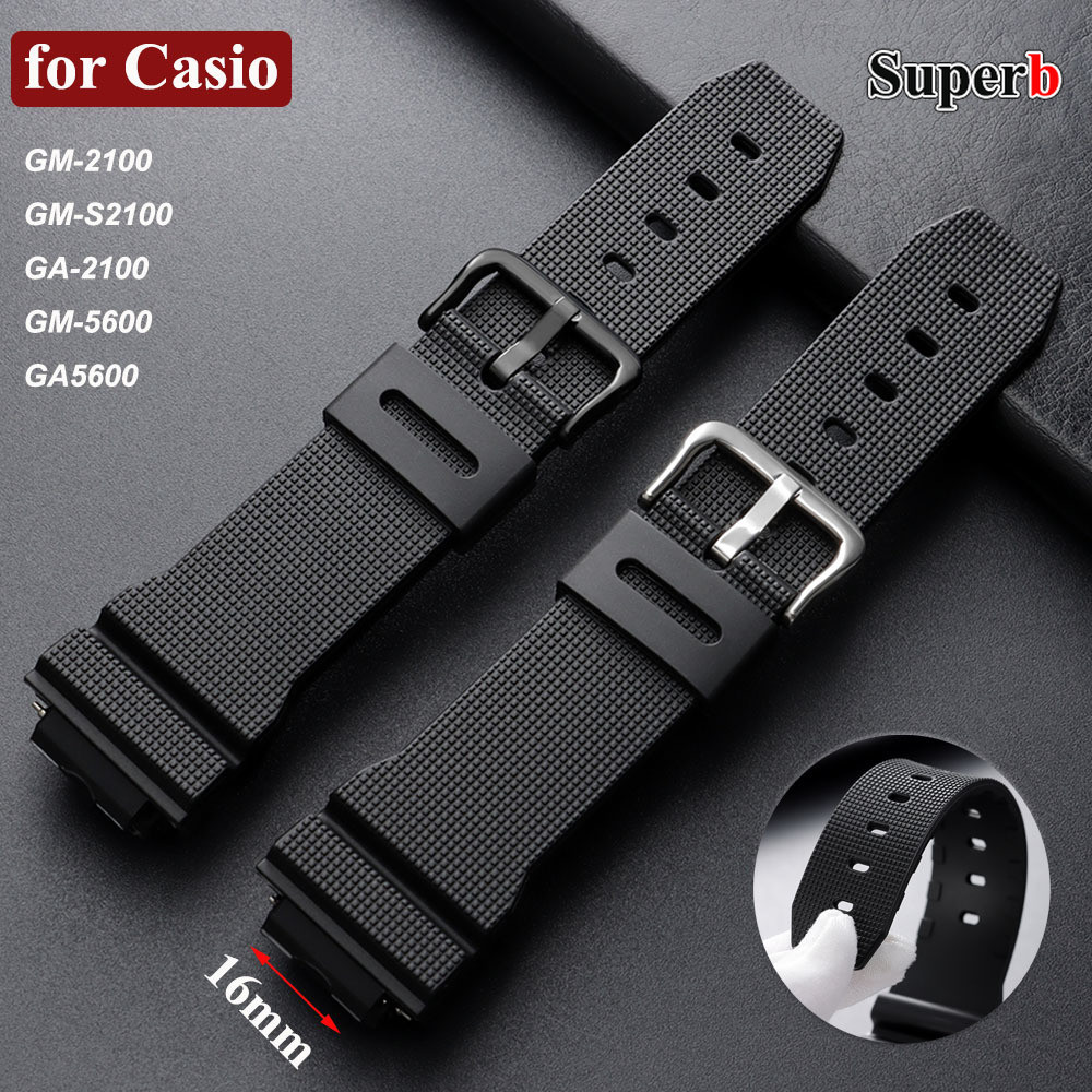 Rubber Wat Band for Casio GM-2100 GM-S2100 GA-2100 GM-5600/GA5600 Silicone Wat Strap Men Women Sport