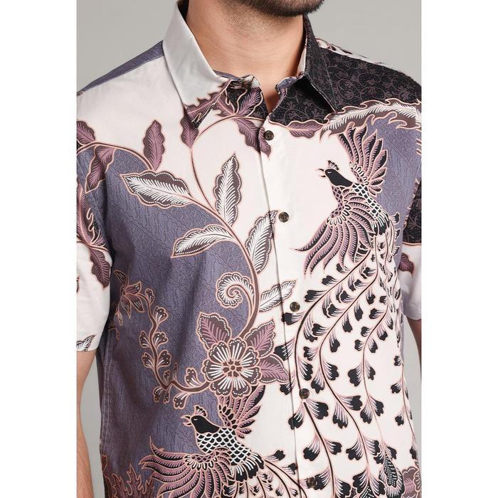Promo Murah MOC - Kemeja Batik Pria Lengan Pendek Batur - Brown - M Terlaris