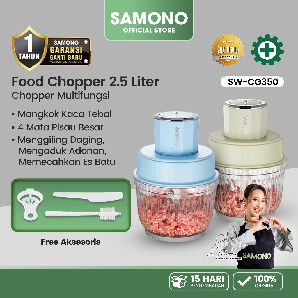 SAMONO Food Chopper 2.5L Multifungsi chopper daging chopper daging dan bumbu chopper samono coper bu