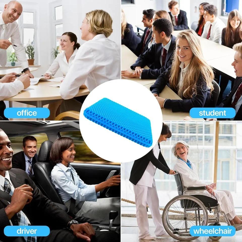 Wheelair soft gel seat cushion, gel seat cushion, breathable gel car seat cushion, office air gel se