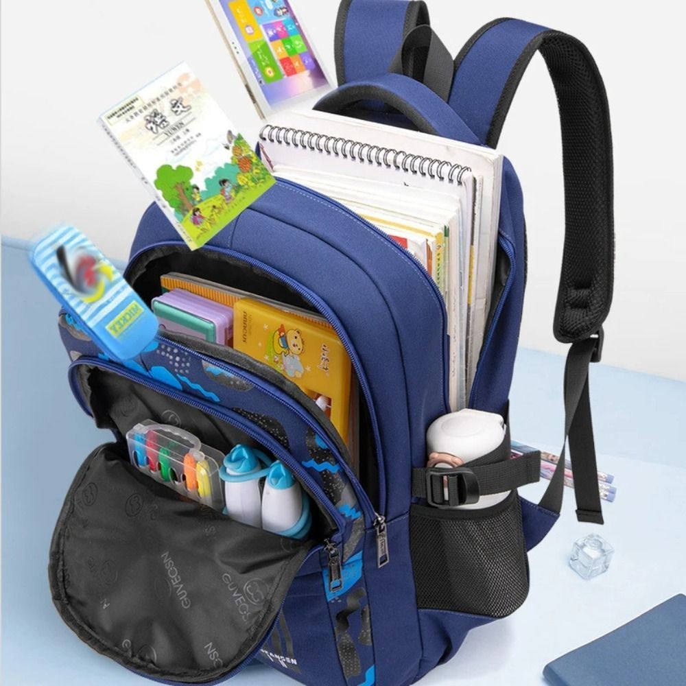 Large Capacity Backpack Orthopec Spaceman Print ildren Sool Bags Reflective Design Waterproof Rucksa
