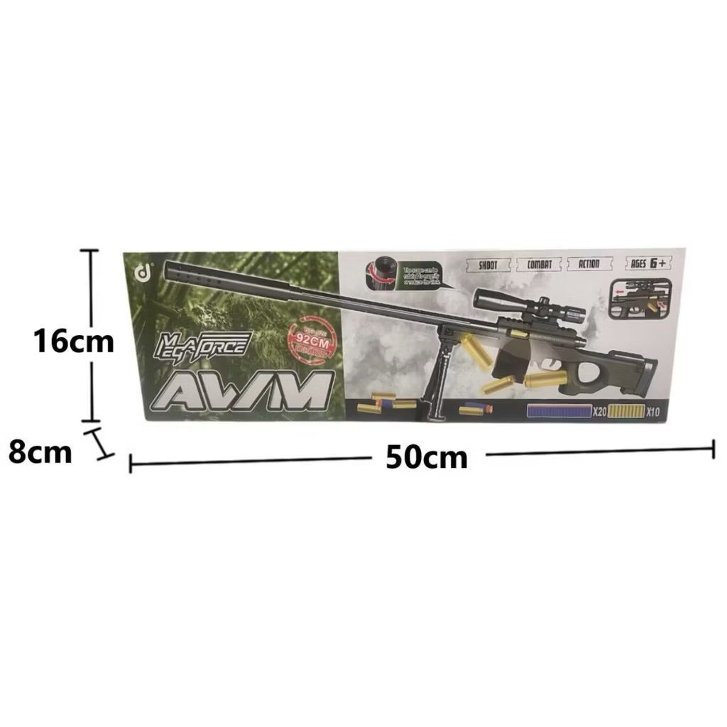 Mainan Anak Tembakan AWM Mega Force Anak Gun Shell Throwing Mainan Tembakan Big Size RM