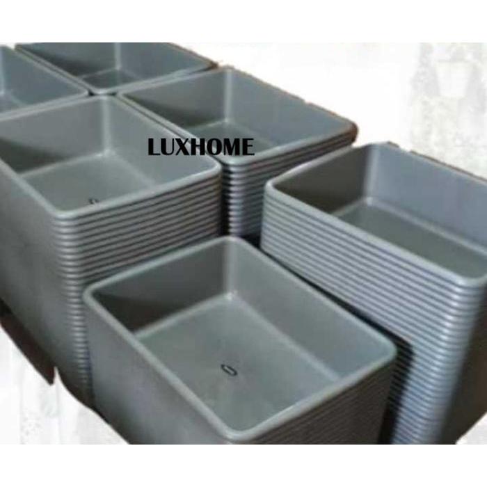BAK PERSEGI MULTIGUNA TAIWAN BS002 SILVER / BAK PASIR KOTAK MEDIUM / BOX PIRING KOTOR MEDIUM TAIWAN