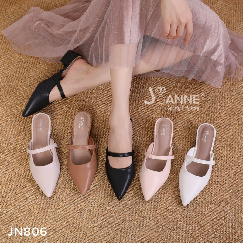 JOANNE Sandal Mules Heels Shoes Sepatu Wanita JN806