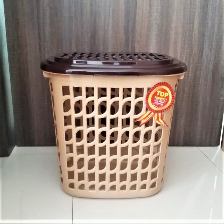 Keranjang Baju Luxio Serbaguna / Keranjang Baju Laundry Cucian Plastik Tutup