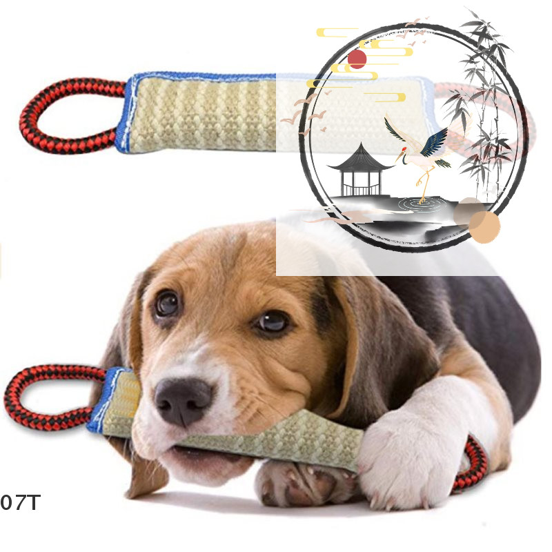 Dog teether Dog ewing toy Dog Bite Pillow Jute Bite ewing Fet  Puppy Training Interactive Play Dog T