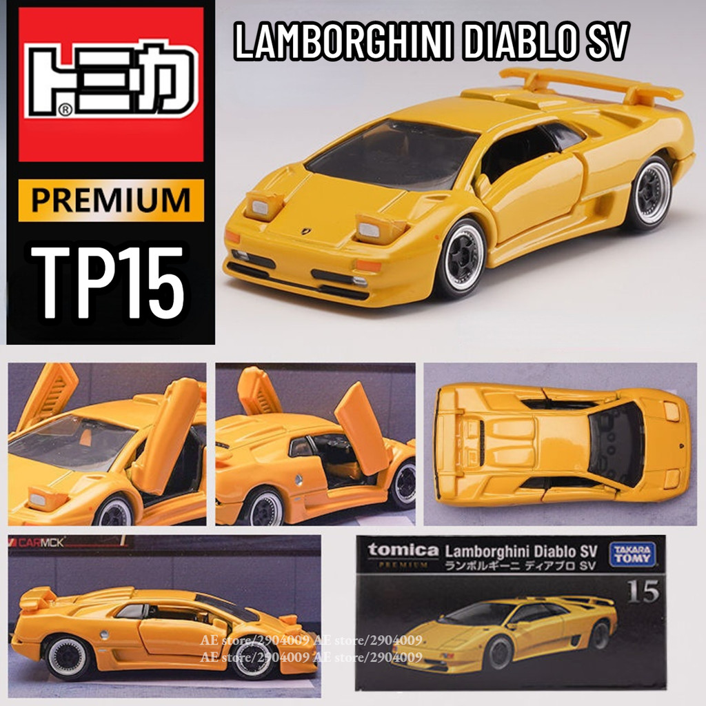 Takara Tomy Tomica Premium TP15 LAMBORGHINI ABLO SV Scale Mini Car Model Replica Collection, Kids Xm