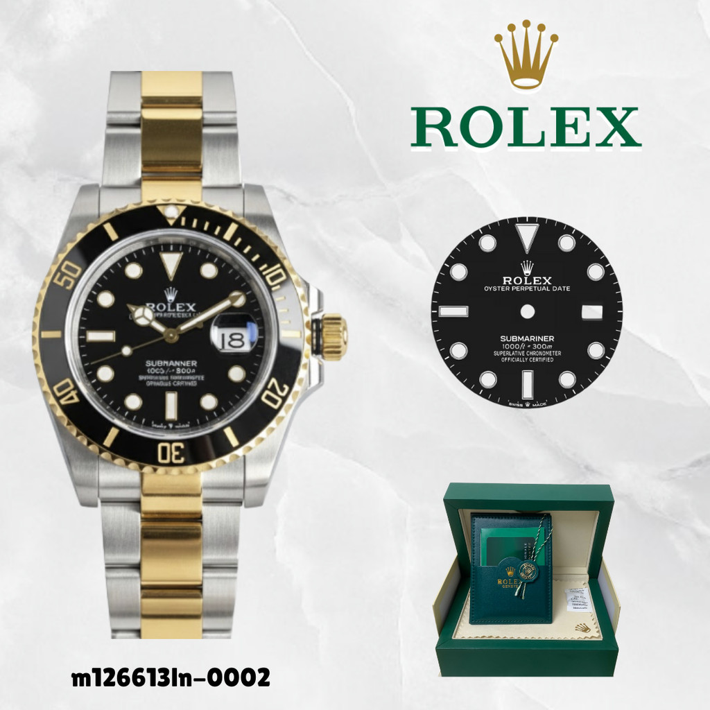 Jam ROLEX Submariner m126613ln-0002 Original Gold Bazel sudah termasuk Box Lengkap 100% ORI Bisa COD