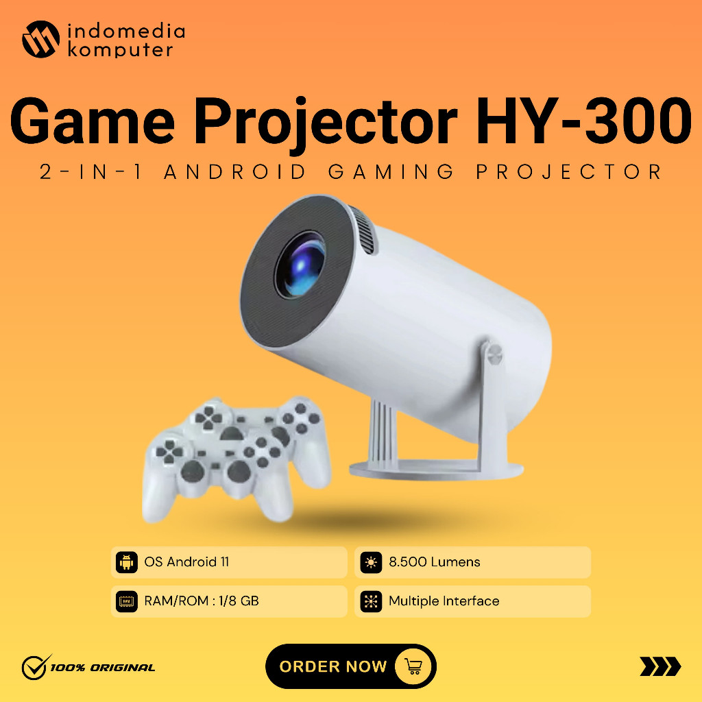 Projector Game 2-IN-1 Android Game Projector 2IN1 Android Wireless 2.4G Projector Game HY 300