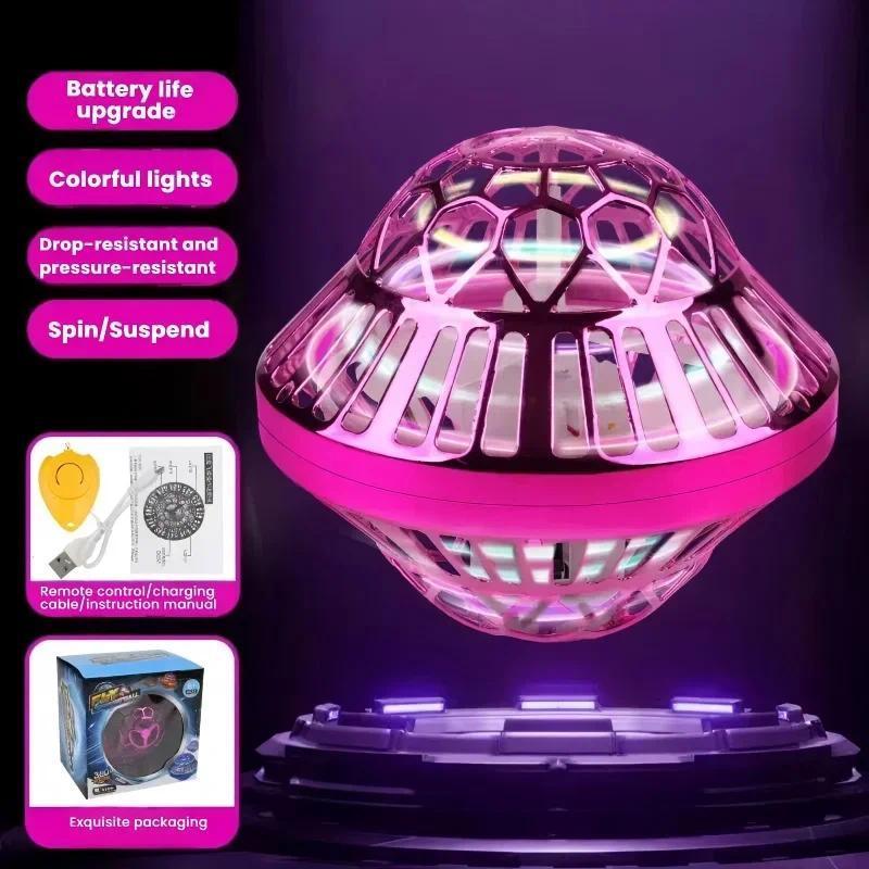 Ufo Intelligent Sensing Flying Ball Hovering Saucer Floating Ball Black Technology Fingertip Gyroscope Children'S Toys