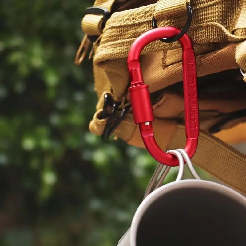 Carabiner Aluminium Quickdraw Serbaguna untuk Gantungan Tas