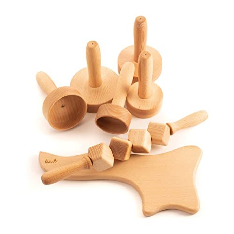 tuuli Accessories Maderotherapy Wooden Set Massager Cup Massage Ventouse Roller Cellulite Lymphatic 
