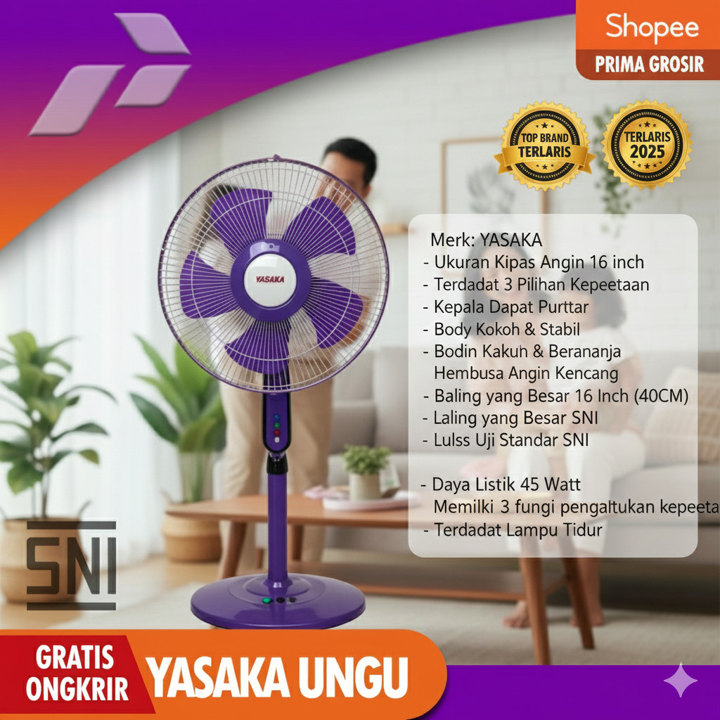 KIPAS YASAKA BERDIRI 16 INCH  MURAH PE 3